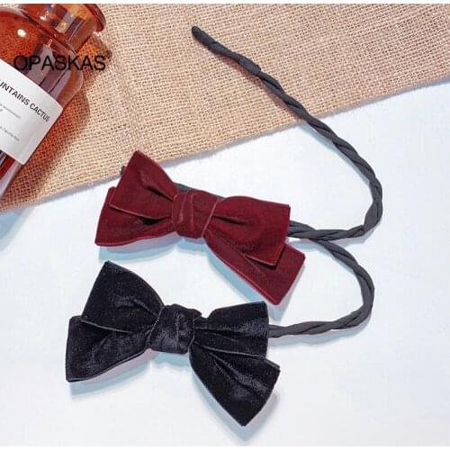 Beautiful Velvet Bow Hair Holder Elegant Retro Bow Tie Hairpins Hair Accessories for Women Girls PT