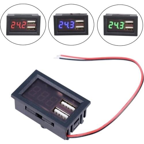 12V/24V Waterproof Car Boat Motorcycle Dual USB Charger LED Voltmeter Cigarette Lighter Socket For iphone Android