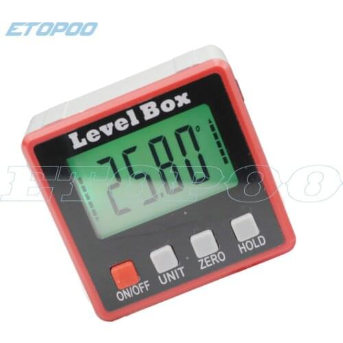 Mini Digital Inclinometer Water Proof Level Box Digital Angle Finder Bevel Box With Magnet Base protractor angle ruler