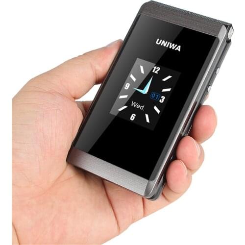 UNIWA X28 2G GSM Clamshell Flip Cellphone Senior Big Push Button Dual Sim FM Radio Russian Hebrew Keyboard Brand Mobile Phones