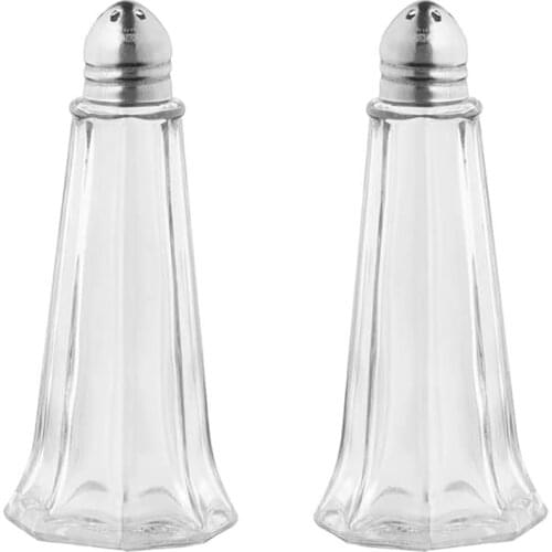 Set of 2) Sprinkler Pepper Bottle Mini Glass Seasoning Bottle Salt and Pepper Shaker Table Porous Seasoning Bottle