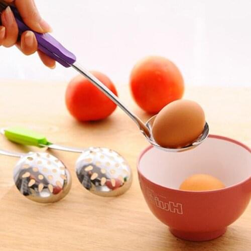 Wall Hanging Stainless Steel Skimmer Strainer Soup Spoon Long Handle Soup Ladle Kitchen Gadgets Candy Color Cooking Tools