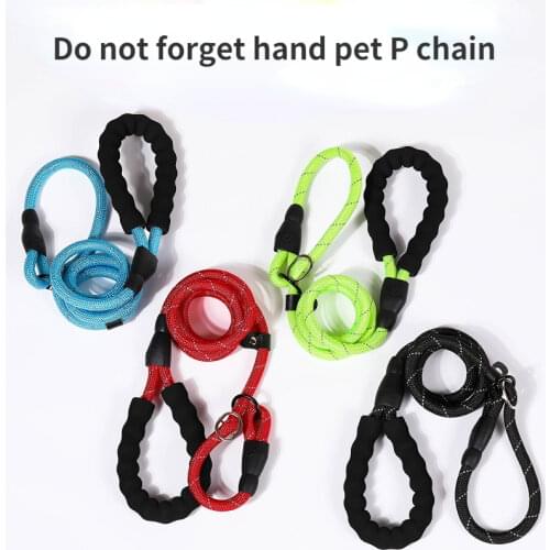 Durable Pet Dog Nylon Adjustable Loop Training Leash Slip Lead Traction Rope Leashes Collar Large and Medium Dogs Leash