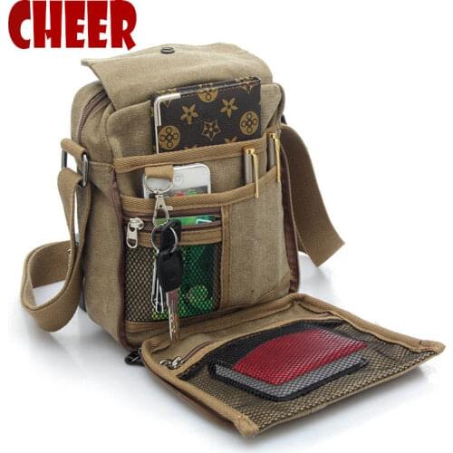 NEW shoulder Bag Mens Canvas Crossbody Shoulder Bag Casual man Messenger Travel bags Bolas Masculina Casual small square bags