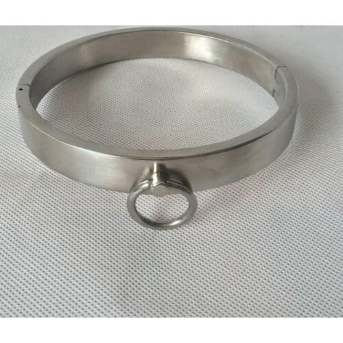 2cm High Stainless Steel Neck Collar BDSM Bondage Slave Restraints Collars Sex Toys For Woman Men Fetish Adult Games Torture