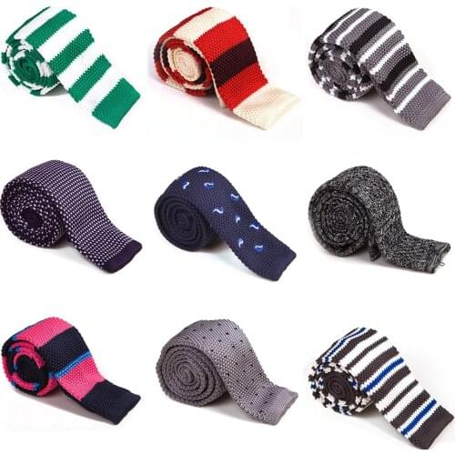 Ricnais 5.5cm Knitted Ties Mens Slim Tie Plain Casual Ties For Men Women Christmas Gift Cravat Men Skinny Neck Tie Women