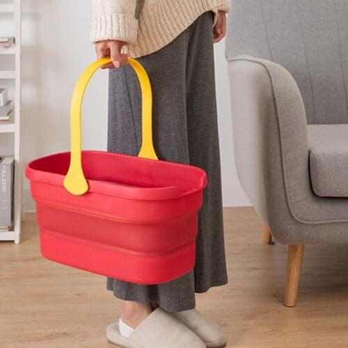 Foldable Rectangle Bucket with Handle for Hiking Backpacking Camping and Outdoor Kids Beach Playing Camping Gardening
