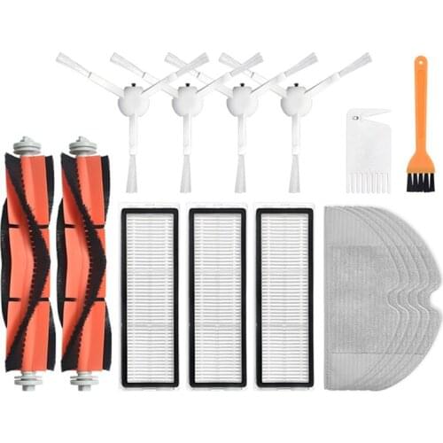 Replacement HEPA Filter Mop Rags Main Side Roller Brush for XIAOMI MIJIA 1C STYTJ01ZHM Mi Robot Vacuum Cleaner Spare Set