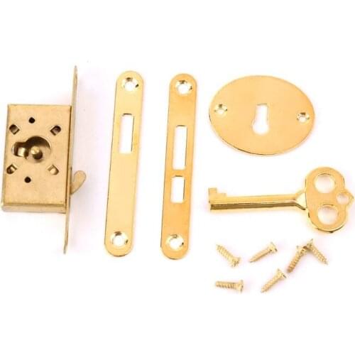 Vintage Drawer Lock With Key Antique Small Box Cabinet Door Locks Furniture Fittings