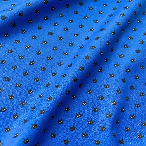 Half-Meter Japanese Oxford Cotton Fabric Patchwork Quilting Cloth Fabric for sewing Cat B