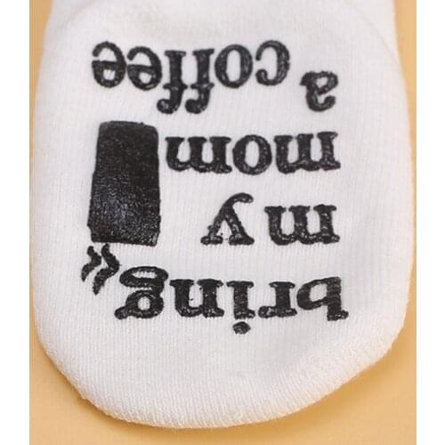 Funny Sayings Baby Cotton Crew Socks If You Can Read This Rubber Letters Hosiery