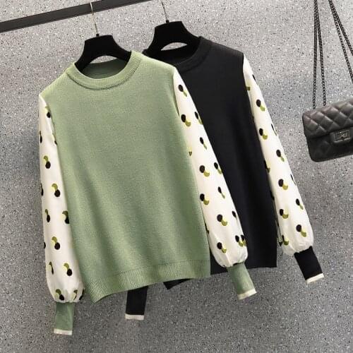 Oversize Sweater Women Pullover Casual O neck Patchwork Long Sleeve chic loose 2021 Knit Sweater Female Jumpers soft top