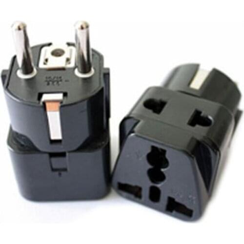 10pcs/lot 1to2 Universal AU EU US UK To German Plug socket Germany Indonesia Travel Wall AC Power Charger Adapter Converter
