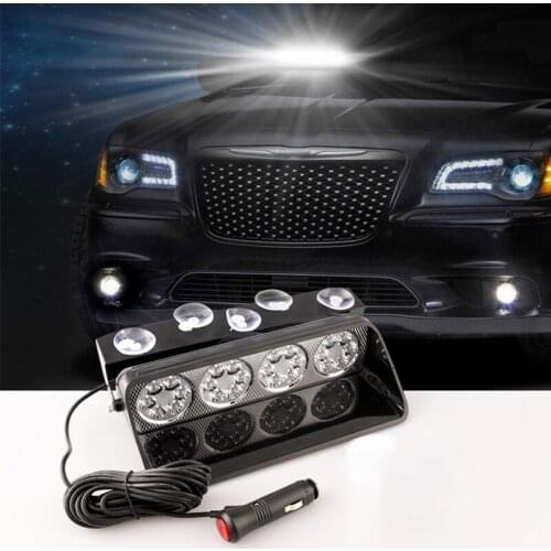 24 LED Car Police Strobe Light Car Truck Emergency Flasher Dash Strobe Warning Light Flashing Fog Lights With Cigarette Lighter