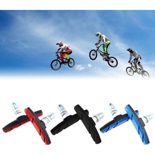 2pcs Bicycle Rubber Alloy V Brake Pads Outdoor Silent MTB Road Bike Riding Replacement Break Block Accessories