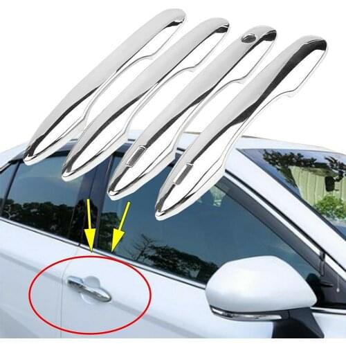 4PCS Chrome Silver Door Handle Cover Trim Decoration Sticker Case For Toyota Avalon 2018 2019 Car Exteriors Auto Accessories