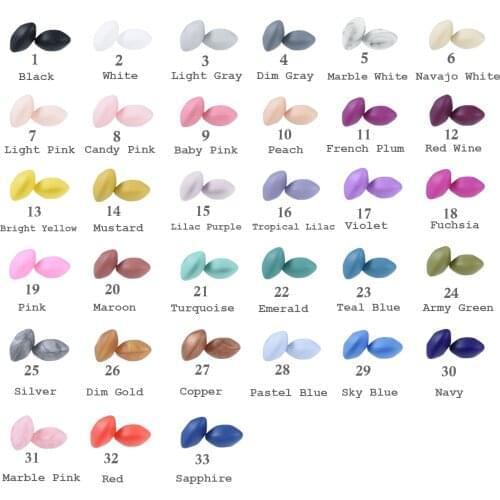 40Pcs Baby Lentils Beads Silicone Beads 12mm Baby Teething beads DIY Pacifier Chain Clip Nurse Gift