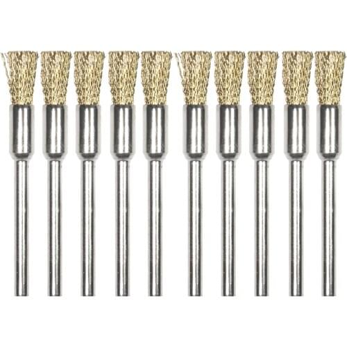 5/20/50pc 5mm Coppery Mini Brass Wire Brush For Polishing Short-Circuit Multimeter Testing Tool Motherboard Repair Tools