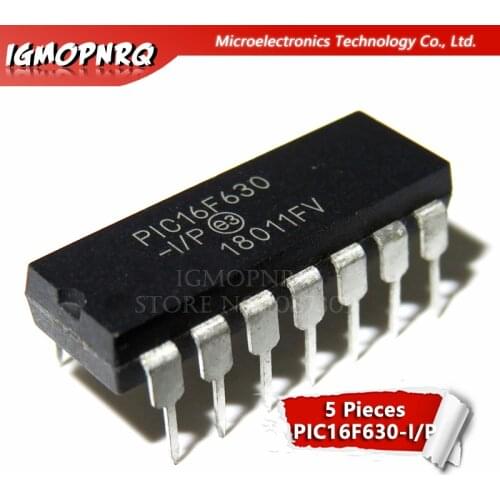 5PCS PIC16F630-I/P DIP14 PIC16F630-I DIP PIC16F630 DIP-14 16F630 new and original IC