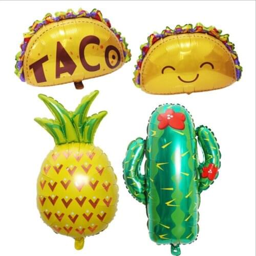 5 Pieces of Fruit Aluminum Balloon Watermelon Kiwi Strawberry Orange Pineapple Ball Summer Party Decoration