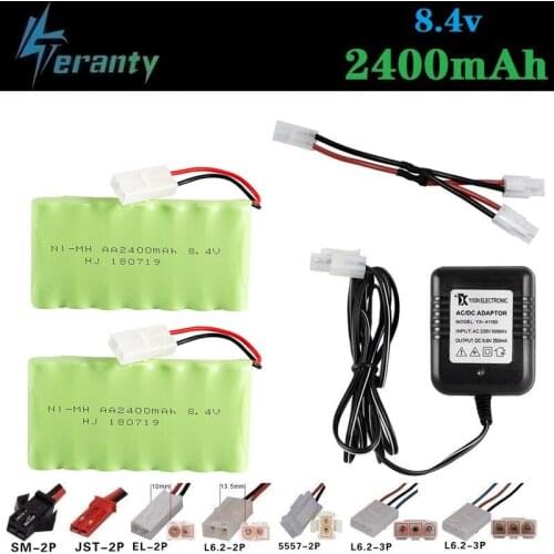 8.4v 2400mAh Battery Charger Sets For RC Cars Robots Tanks Guns Boats 8.4v NiMH Battery Aa 700mah 8.4v Rechargeable Battery Pack