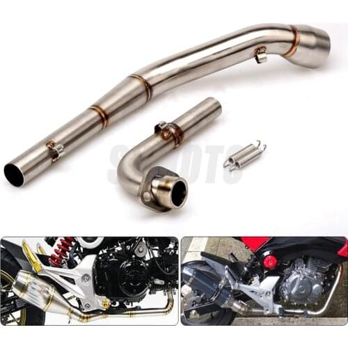For Honda MSX 125 / Grom 2013 2014 2015 MSX125 Motorcycle Exhaust Muffler Middle and Front Link Pipe Full System Slip-on
