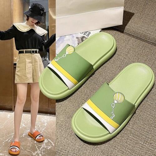 EVA Thick Soled Slippers Female Cartoon Antiskid Couple Slippers Male House Slippers Designer Shoes Men Mens Shoes