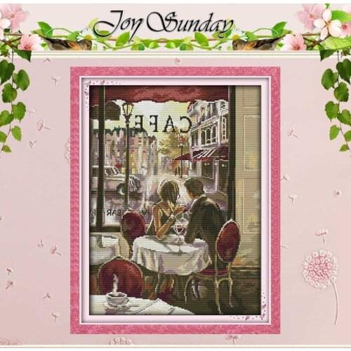 Coffee Lovers Counted Cross Stitch 11 14CT Cross Stitch Sets wholesale Cross Stitch Kits Embroidery Home Decor Needlework