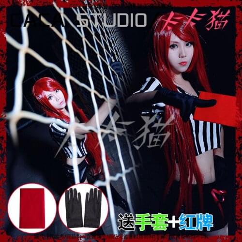 LOL Cosplay Katarina Red Card Costume The Sinister Blade Suit With Free Red Cad,Gloves,Socks