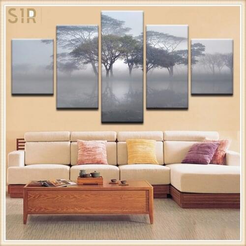 Beautiful Scenery HD Printed 5 Piece Canvas Art Scenery Painting Wall Pictures for Living Room Home Decor Anime Poster Wall Art
