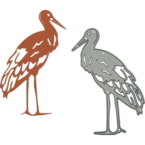 Large Size Crane Bird Pattern Metal Cutting Dies For Scrapbooking Photo Album Decorating Craft Paper Cutter Mold