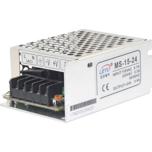 Mini size single output constant voltage 15W 24v power supply