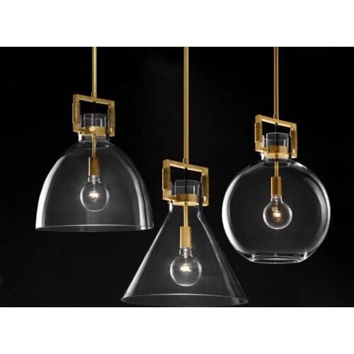 New Nordic Nordic light luxury droplight full copper contracted restaurant villa individuality bedroom berth lamp