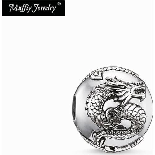 Dragon Charm Beads,Karma Europe 2017 Brand New Good Rebel Jewelry Fit Key Necklace Bracelet,Earring, Silver
