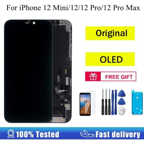 Original OLED For iPhone X 12 Pro LCD Display Touch Screen Digitizer Assembly Replacement Parts For iPhone X 12 Max XR XS LCD
