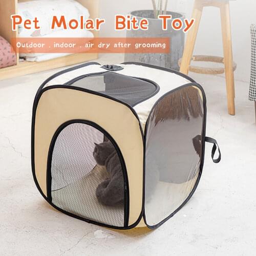 Portable Pet Drying Box Tent Blowing Hair Dryer Cat Cage Dog Bath Artifact Grooming House Bag Foldable Pet Dry Room Pet Car Bag