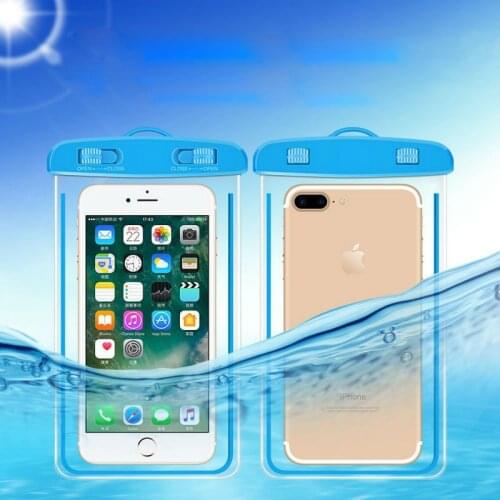 Portable Waterproof Phone Pouch 6 Inch PVC Clear Phone Waterproof Bag For Water Games Beach Diving Surfing Skiing Swimming