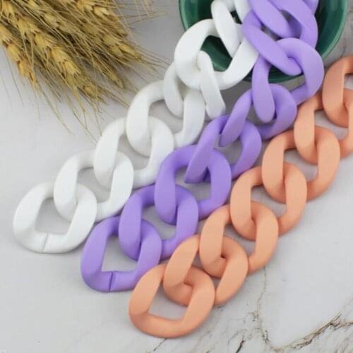 Fashion Macaron Matte Colorful Women Frosted Acrylic Chain Bag Shoulder Strap Easy Matching Handbag Detachable Belts Handle Bag