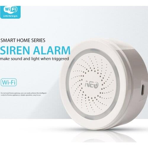 WiFi Alarm Remote Control USB/Battery Powered Home Hotel Office 100 db Loud Siren