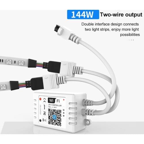 Wifi Intelligent Controller Colorful 24 Key Dual Load RGB Light With Controller ALexa Voice Smart Home Automation Module