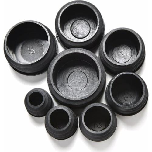 10Pcs Furniture Leg Plug Black Round Steel Pipe Tube Blanking End Caps Insert Plug Dust Cover Diameter:16/19/22/25/28/30/32/35mm
