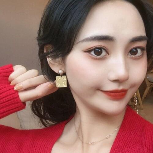 Women Silver Needle Abstract Tassel Earrings Retro Long Earrings Metal Asymmetric Chain