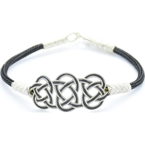 Love Knot Custom Design Hand Knitted 1000 Sterling Kazaziye Pure Female Silver Bangle Bracelet