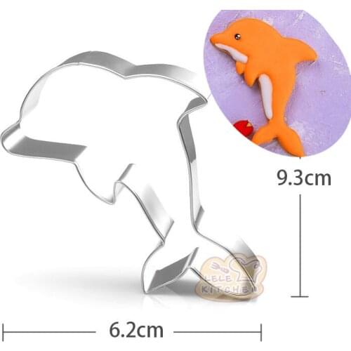 1pcs patisserie reposteria dolphin Stainless Steel Cookie Cutter Sugarcraft Fondant Cake Decor Biscuit Pastry Shop Mould DIY