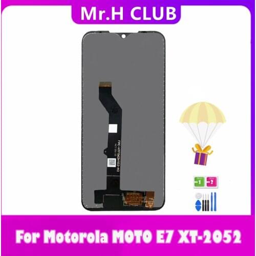 100% Tested LCD For Motorola Moto E7 XT2052 XT2052-1 XT2052-3 LCD Display Touch Screen Digitizer Assembly For Moto E7 Screen