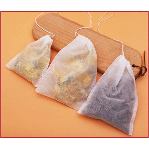 100Pcs Teabags 5x 7/6X8CM Food Grade Empty Scented Tea Bags Infuser With String Heal Seal Filter Paper For Herb Loose Tea