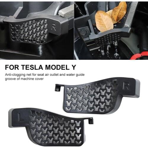 2pcs Debris Filter for Tesla Model Y Front Trunk Water Guide Groove Filter Anti-Clogging Water Channel Filter Net Accessories