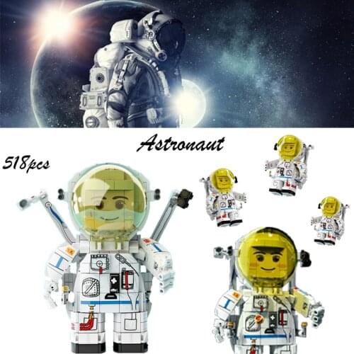 203017 Astronaut Spaceman Moc Building Blocks Children Boys Girls Toys Gifts Decoration Montessori Toys Dreams 518pcs WM Blocks