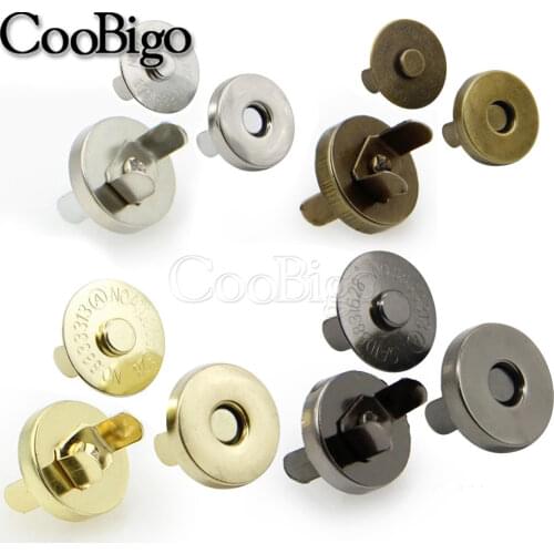 10set Metal 14mm 18mm Magnetic Snap Fasteners Clasps Buttons Handbag Purse Wallet Craft Bags Sewing Leather Parts Accessories