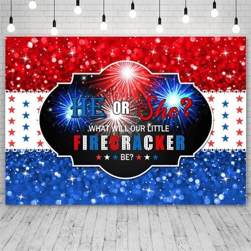Avezano Photography Backdrops Gender Reveal Boy Or Girl Firecracker Red Blue Backgrounds Photo Studio Photophone Photozone Decor